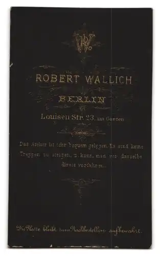 Fotografie Robert Wallich, Berlin, Louisen-Str. 23, Stattlicher Herr mit Zwicker und Vollbart