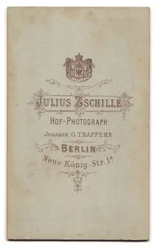Fotografie Julius Zschille, Berlin, Neue König-Str. 1 a, Junger Herr im Anzug mit Fliege