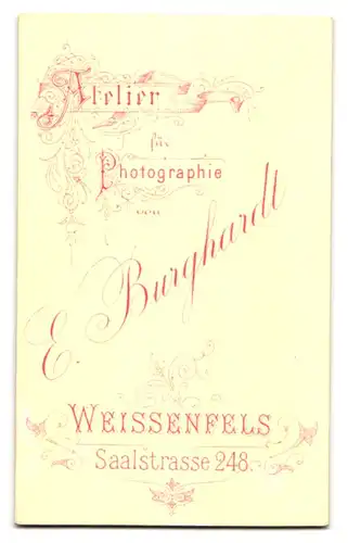 Fotografie E. Burghardt, Weissenfels, Saalstr. 248, Junge Dame in modischer Kleidung