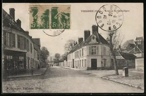 AK Verberie, Avenue de Compiegne