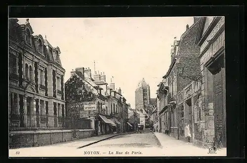 AK Noyon, La Rue de Paris