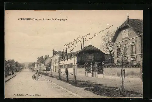 AK Verberie, Avenue de Compiegne