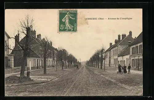 AK Verberie, Avenue du Compiegne