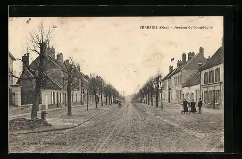 AK Verberie, Avenue de Compiegne