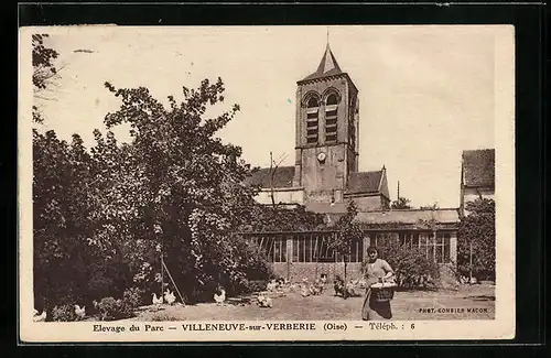 AK Villeneuve-sur-Verberie, Elevage du parc