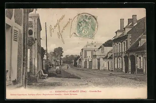 AK Ressons-sur-Matz, Grande Rue