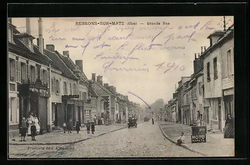 AK Ressons-sur-Matz, Grande Rue