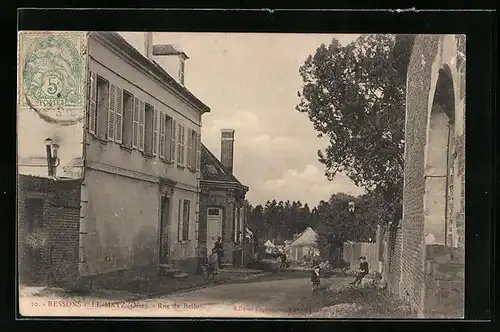 AK Ressons-sur-Matz, Rue de Belloy