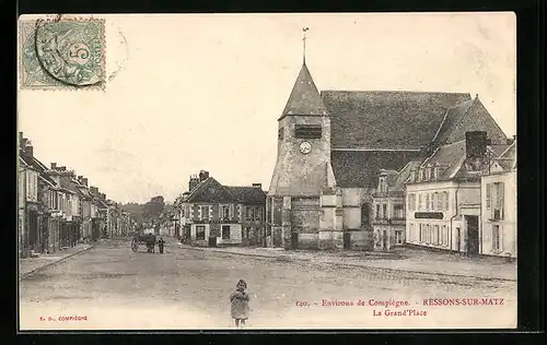 AK Ressons-sur-Matz, La Grand`Place