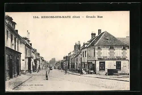 AK Ressons-sur-Matz, Grande Rue