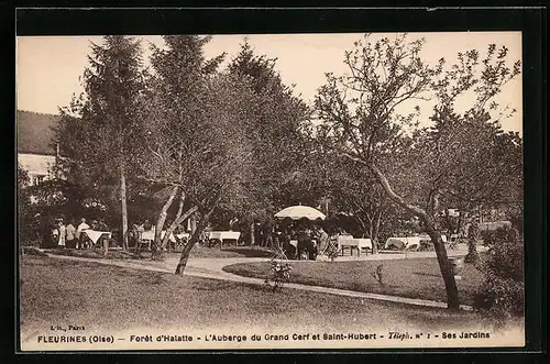 AK Fleurines, Foret d`Halatte, L`Auberge du Grand Cerf et Saint-Hubert