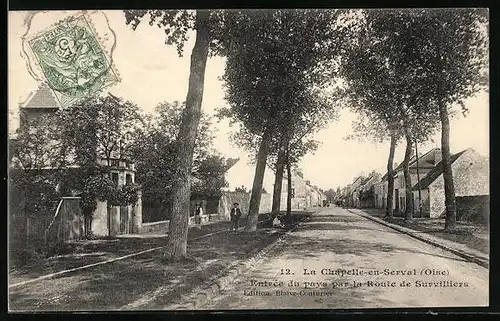 AK La Chapelle-en-Serval, Entree du pays par la Route de Survilliers