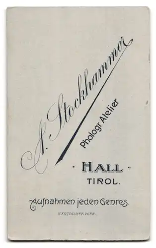 Fotografie A. Stockhammer, Hall /Tirol, Junger Mann im Anzug mit Uhrenkette