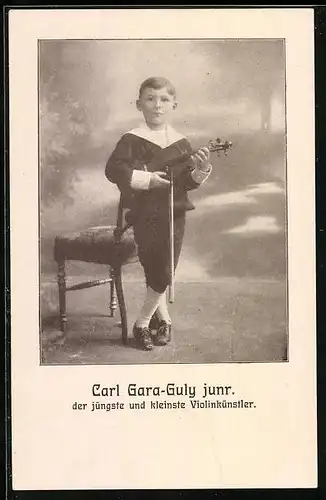 AK Kleiner Violinenkünstler Carl Gara-Guly junr.