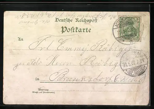 Lithographie Alten-Grabow, Truppenübungsplatz, Kasino