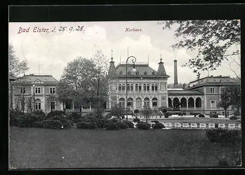 AK Bad Elster, Kurhaus mit Parkanlage