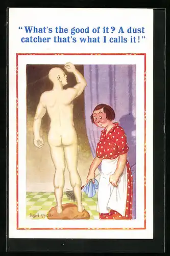 Künstler-AK Donald McGill: What`s the good of it?