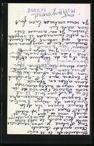 Künstler-AK Donald McGill: Just a line for me to say,...