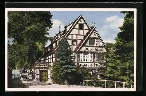 AK Pötzscha, Hotel Gasthaus Bauernhäus`l Pötzscha