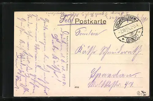 AK Borna, Markt mit Rathaus