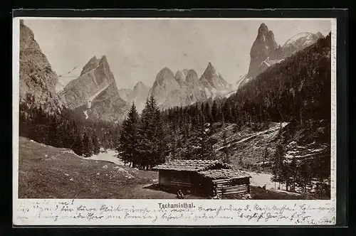 Foto-AK Fritz Gratl: Panorama im Tschaminthal