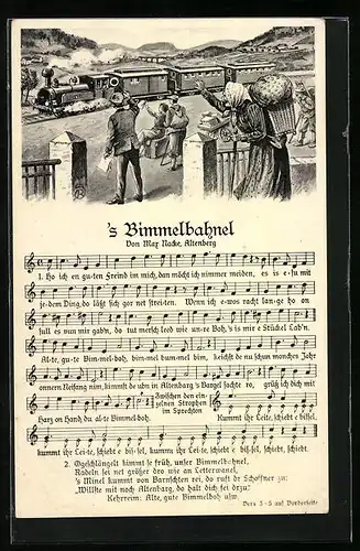 Künstler-AK  `s Bimmelbahnel von Max Nacke