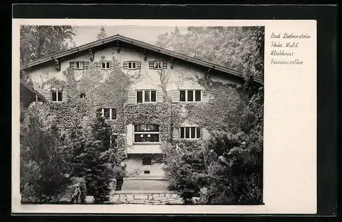 AK Bad Liebenstein /Thür. Wald, Klubhaus Friedensallee