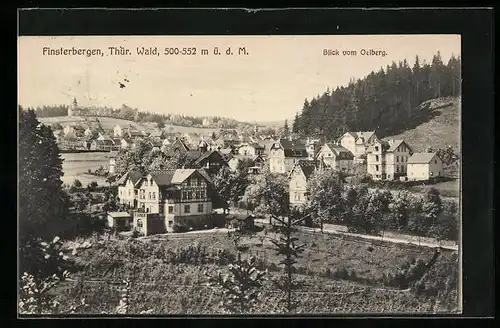 AK Finsterbergen /Thür. Wald, Blick vom Oelberg