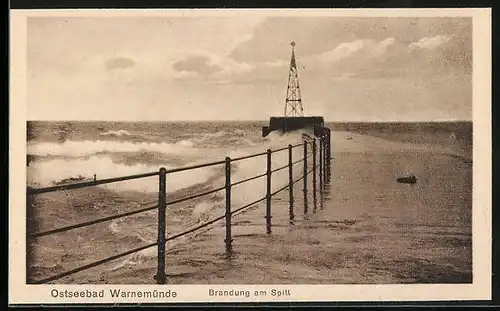 AK Warnemünde, Brandung am Spill