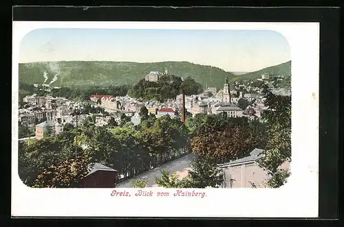 AK Greiz, Blick vom Hainberg