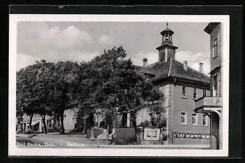 AK Bad Berka /Thür., Teilansicht des Rathauses