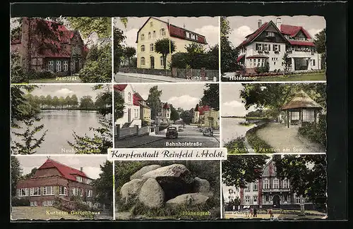AK Reinfeld i. Holst., Pastorat, Kurhotel, Holstenhof, Pavillon am See