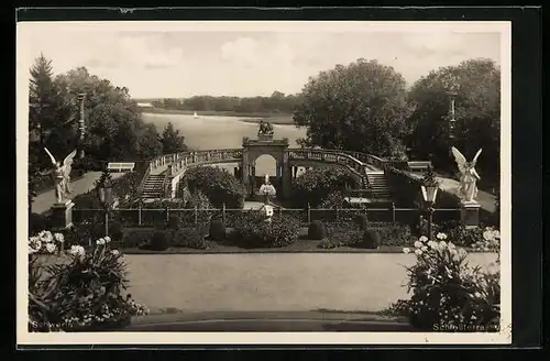AK Schwerin, Terrasse im Schlossgarten