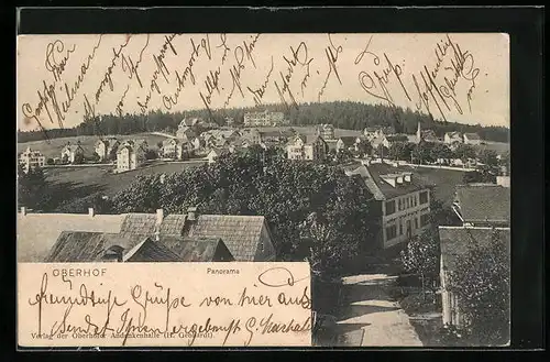 AK Oberhof, Blick auf die Dächer der Ortschaft
