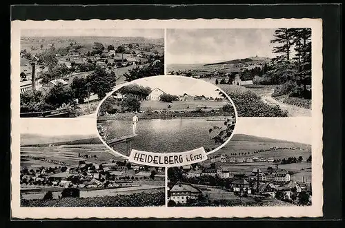 AK Seiffen-Heidelberg i. Erzgeb., Verschiedene Ansichten der Ortschaft