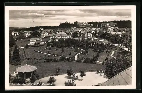 AK Oberhof /Thür., Panorama mit Pavillon und Park