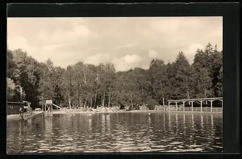 AK Rastenberg /Thür., Schwimmbad mit Rutsche