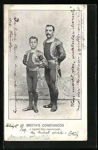 AK Broth`s Constancos a legjobb létra egyensulyzók, Akrobaten in ihren Kostümen