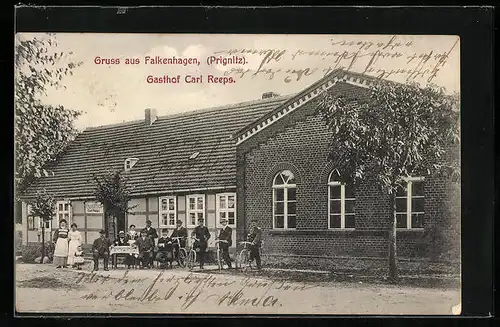 AK Falkenhagen, Gasthof Carl Reeps