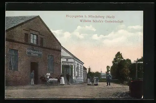 AK Hoppegarten bei Müncheberg, Gasthaus Wilhelm Schulz