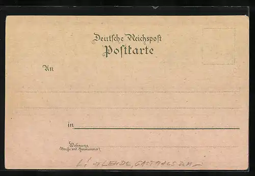 Lithographie Lehde, Gasthaus zum fröhlichen Hecht, Dolzkefliess, Wasserfall