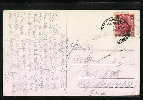 AK Finsterwalde, Strassenpartie an der Post