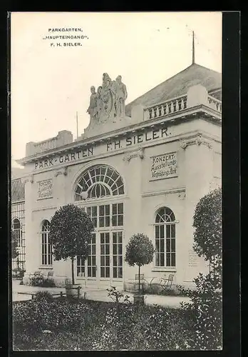 AK Bremen, Gasthaus Parkgarten, Haupteingang