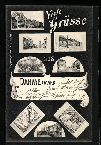 AK Dahme /Mark, Verschiedene Strassenpartien, Trachten