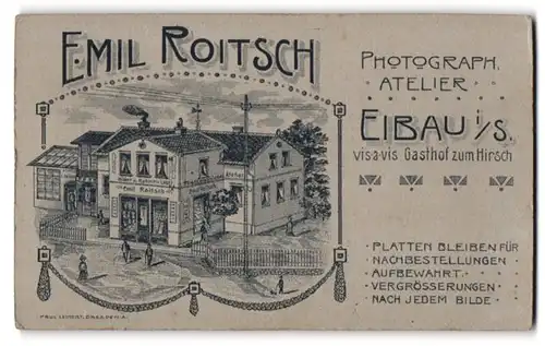 Fotografie Emil Roitsch, Eibau i. S., Ansicht Eibau i. S., Blick auf das Ateliersgebäude