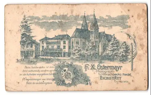 Fotografie F. X. Ostermayr, Eichstätt, Ansicht Eichstätt, Ortspartie mit dem Ateliersgebäude