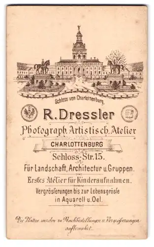 Fotografie R. Dressler, Berlin, Schlossstr. 15, Ansicht Berlin, Blick auf das Schloss Charlottenburg