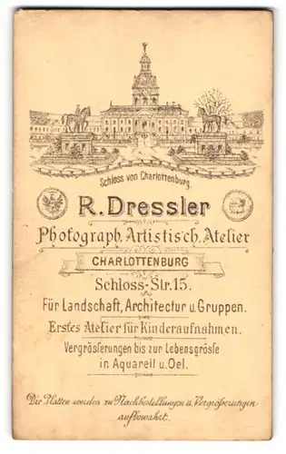 Fotografie R. Dressler, Berlin, Schlossstr. 15, Ansicht Berlin, das Schloss Charlottenburg