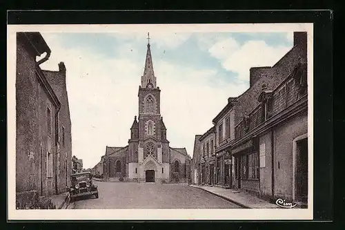 AK Semblancay, Place de l`Église, Bas Bourg et Hôtel du Luxembourg, La Mère Hamara