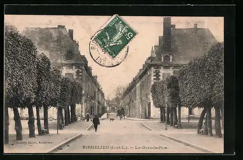 AK Richelieu, La Grande-Rue, Strassenpartie